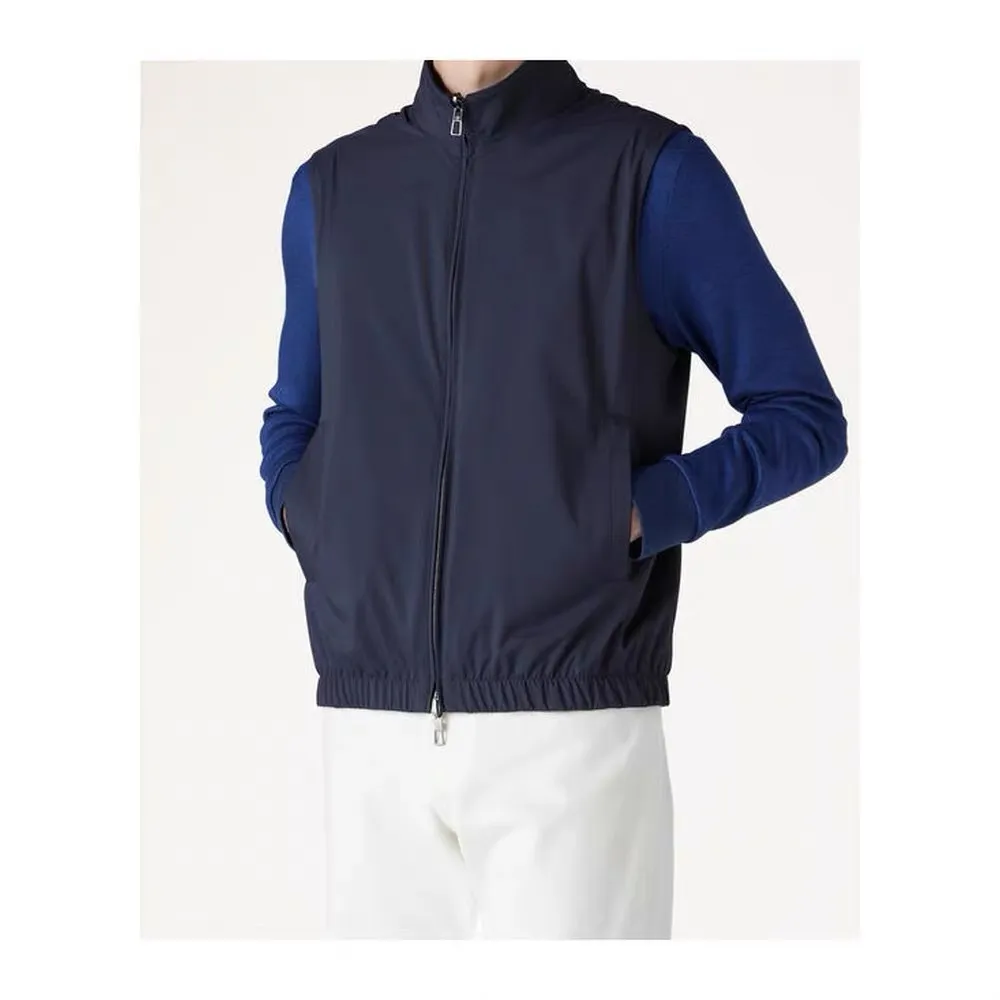 #Loro Piana/LP Reversible zipper wool nylon vest upper body effect